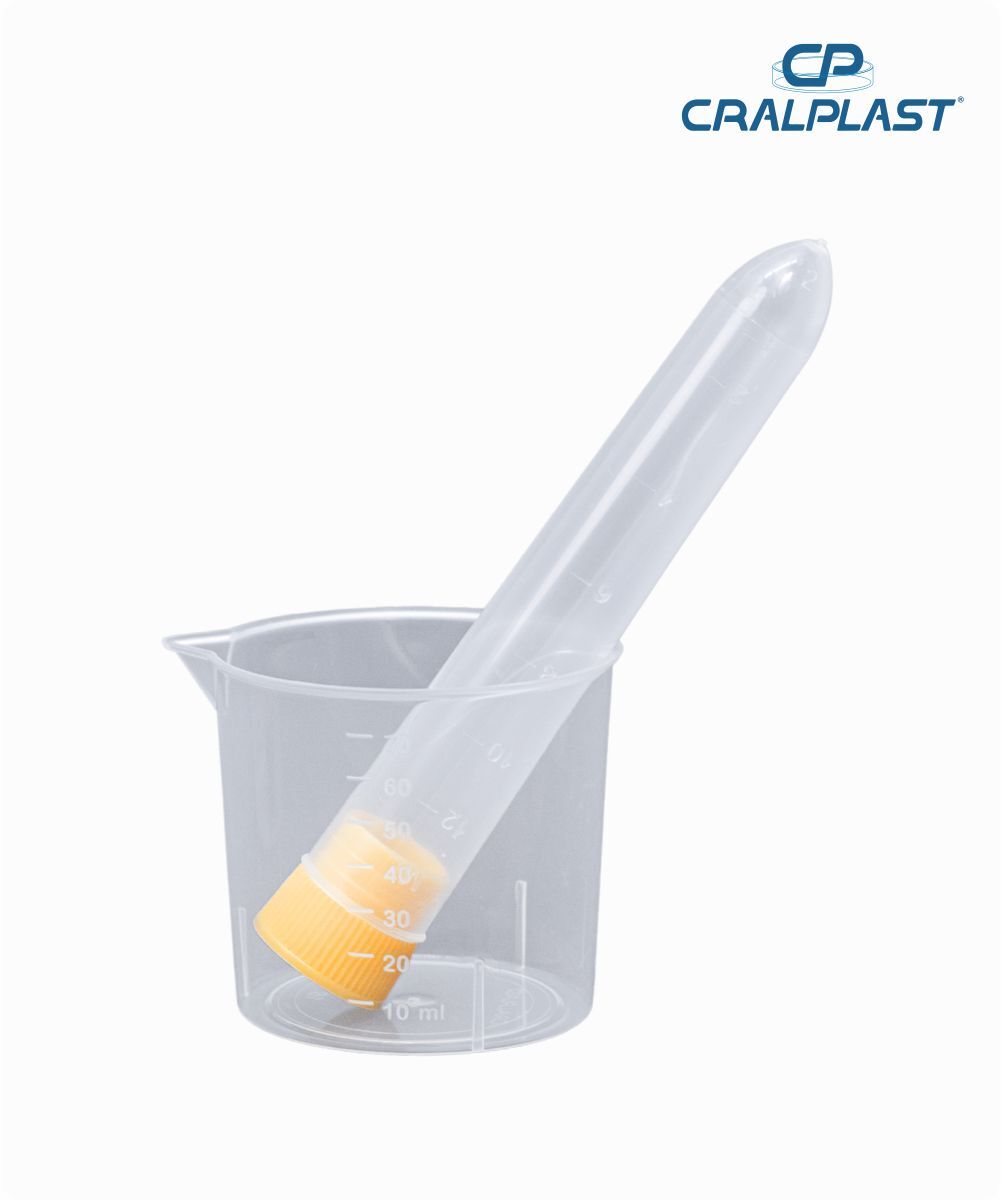 Kit para coleta de urina com tubo PP de 12mL